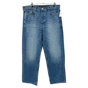 Banana Republic Mid-Rise Loose Stovepipe Premium Denim Jeans Medium Wash Size 32